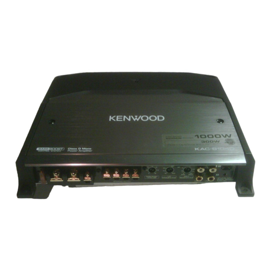 Kenwood KAC-8104D Instruction Manual