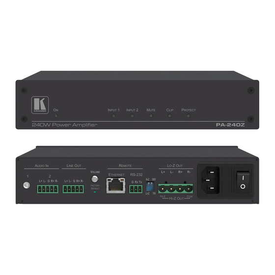 Kramer PA-120Z User Manual