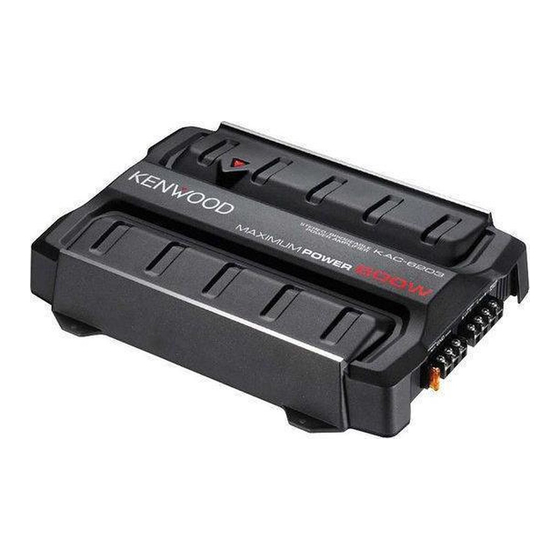 Kenwood KAC-6203 Instruction Manual