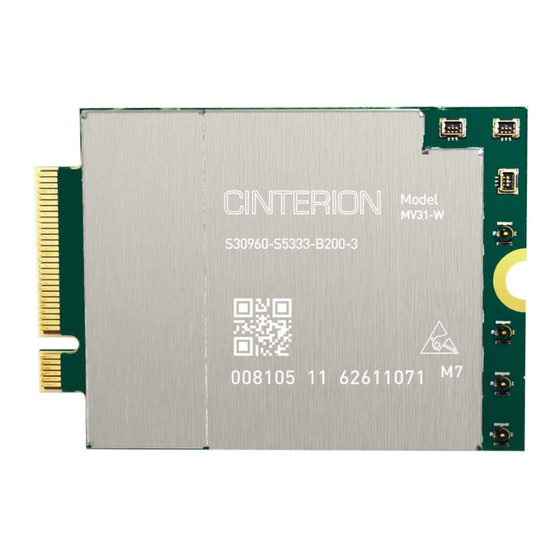 Thales Cinterion MV31-W sub6 USB Card Manuals