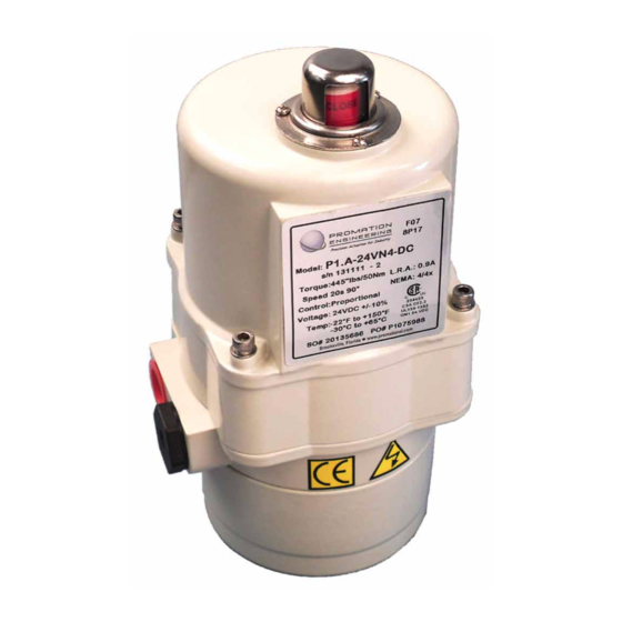 Promation Engineering P1.A Series Installation & Operation Manual
