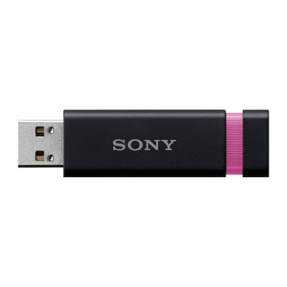 Sony MicroVault USM8GL Operating Instructions
