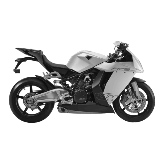 KTM 2010 1190 RC8 Owner's Manual