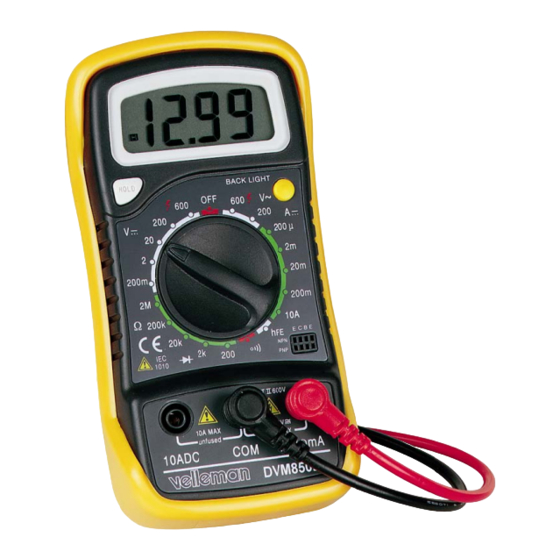 Velleman DVM850BL User Manual