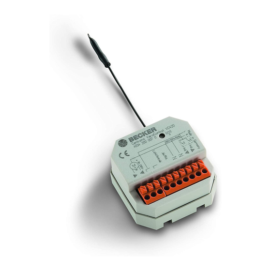 Becker Centronic VarioControl VC420 Assembly And Operating Instruction