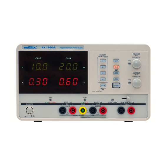 Metrix AX 1360P Manuals