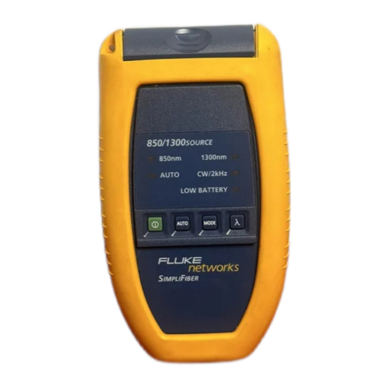 Fluke SimpliFiber 850 Instruction Sheet