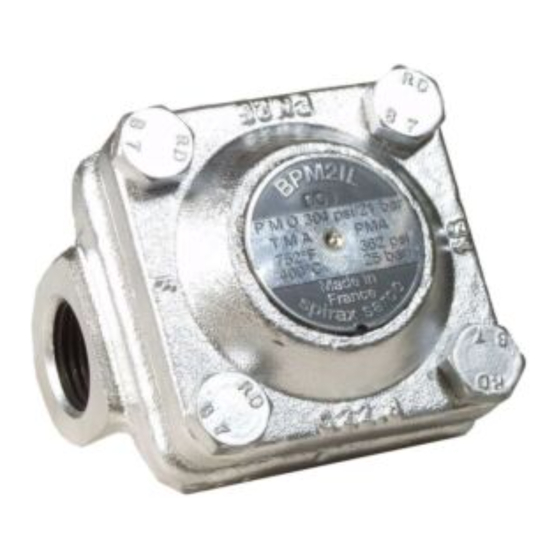User Manuals: Spirax Sarco BPM21L Pressure Steam Trap