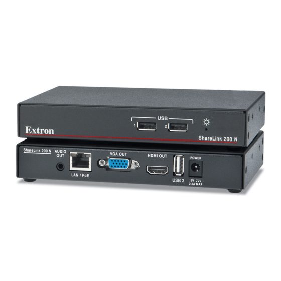 Extron electronics ShareLink 200 N User Manual