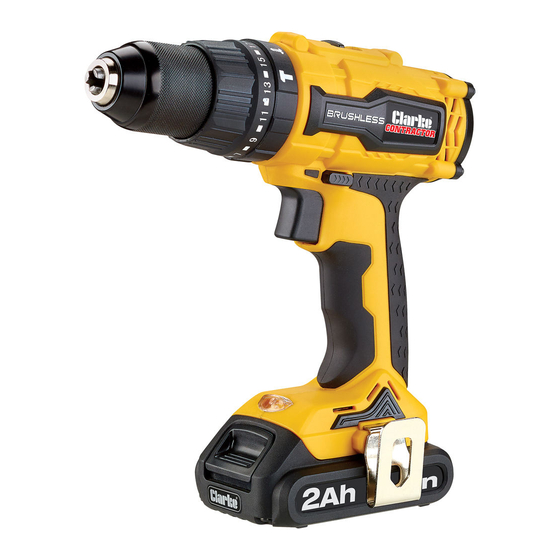 Clarke CON18LiC Brushless Combi Drill Manuals