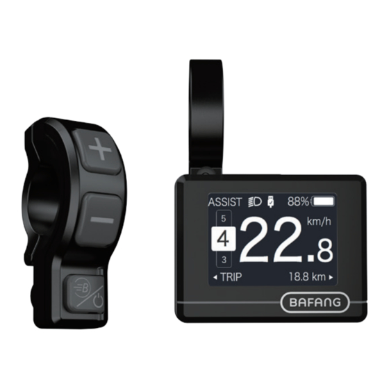BAFANG DP C240.CAN Dealer's Manual