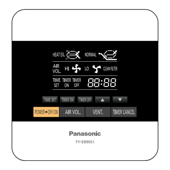 Panasonic FY-EB90S1 Manuals
