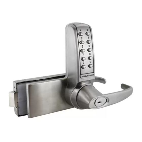 CODELOCKS GLASS DOOR LOCK Installation Instructions