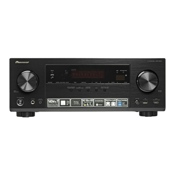 Pioneer VSX-1023-K Quick Start Manual