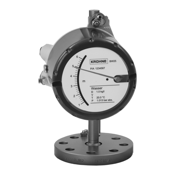 KROHNE BW25 Handbook