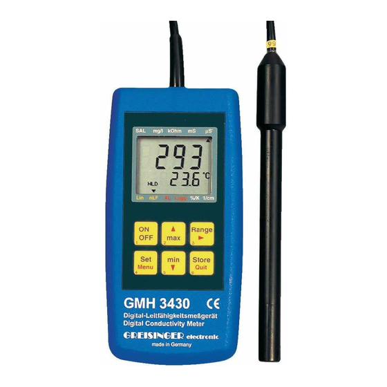 GREISINGER GMH 3430 Operating Manual