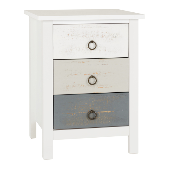 Seconique VERMONT 3 DRAWER BEDSIDE Assembly Instructions Manual