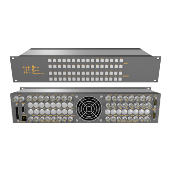 Matrix Switch Corporation MSC-2HD0832L Product Manual