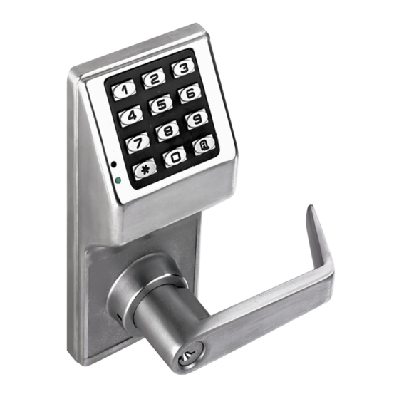 Alarm Lock Trilogy DL2700LD Programming Instructions Manual