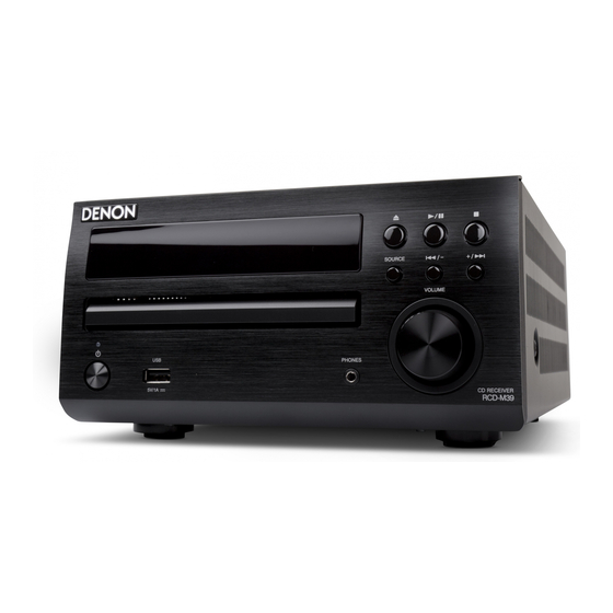 Denon RCD-M39 Getting Started