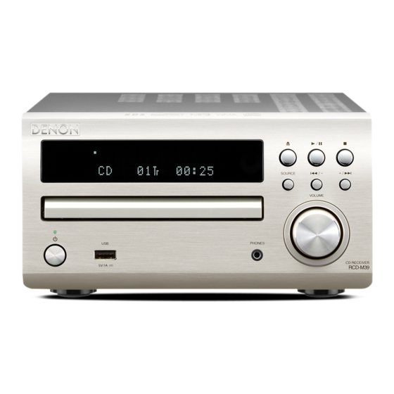 Denon RCD-M39 Getting Started Manual