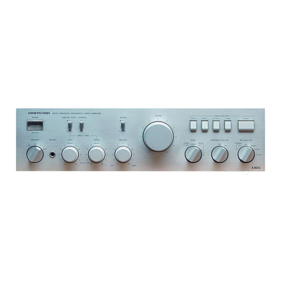 Onkyo A-8015 Service Manual