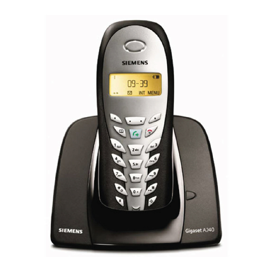 Siemens Gigaset A240 Manual
