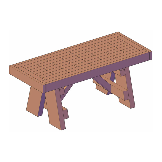 Forever Redwood PARQUET WOODEN SHOWER BENCH Assembly Instructions