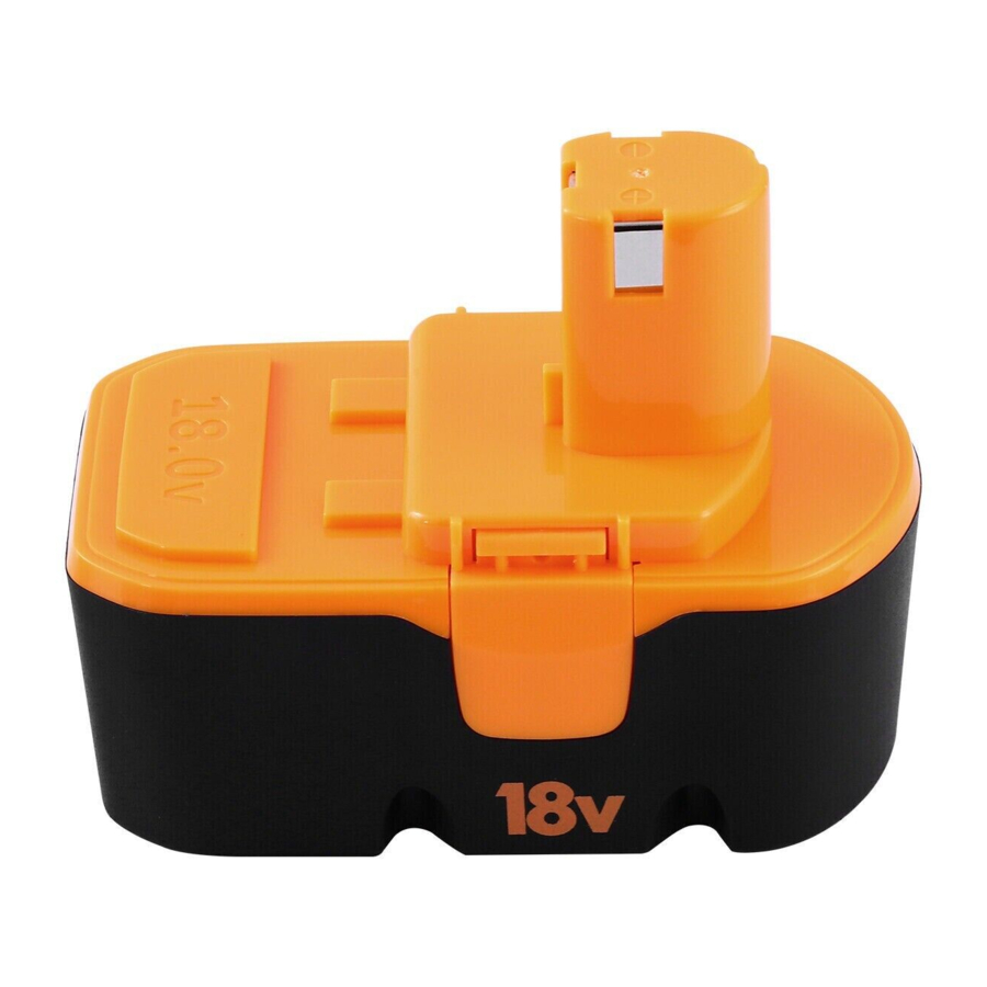 Ryobi P100 - 18 Volt Battery Pack Manual