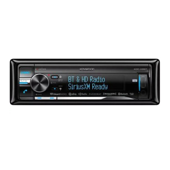 Kenwood KDC-X997 Manual