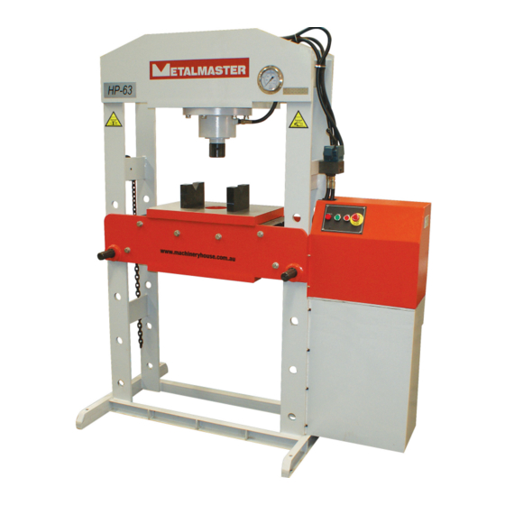 MetalMaster HP-63T Operation Manual