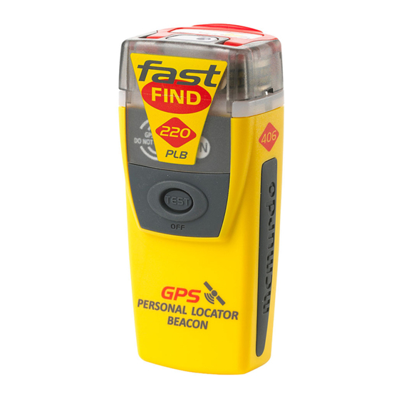 Orolia Fast FIND 220 PLB Manual