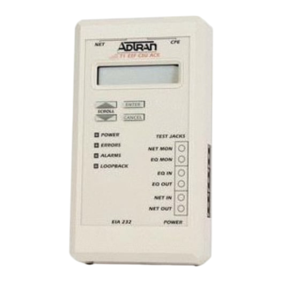 ADTRAN T1 ESF CSU ACE User Manual