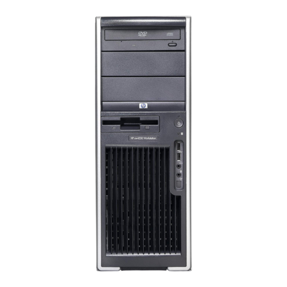 HP Xw4550 - Workstation - 2 GB RAM Troubleshooting Manual