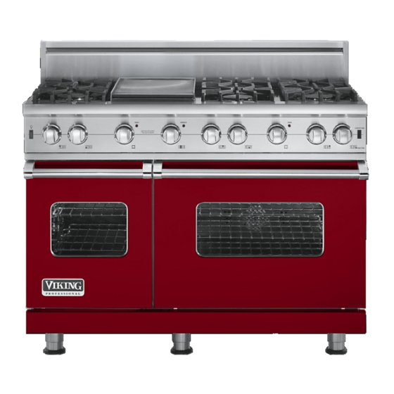 Viking Professional Custom Freestanding Gas & Gas Self-Clean Sealed Burner Ranges Use & Care Manual