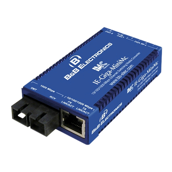 B&B Electronics IE-Giga-MiniMc Operation Manual