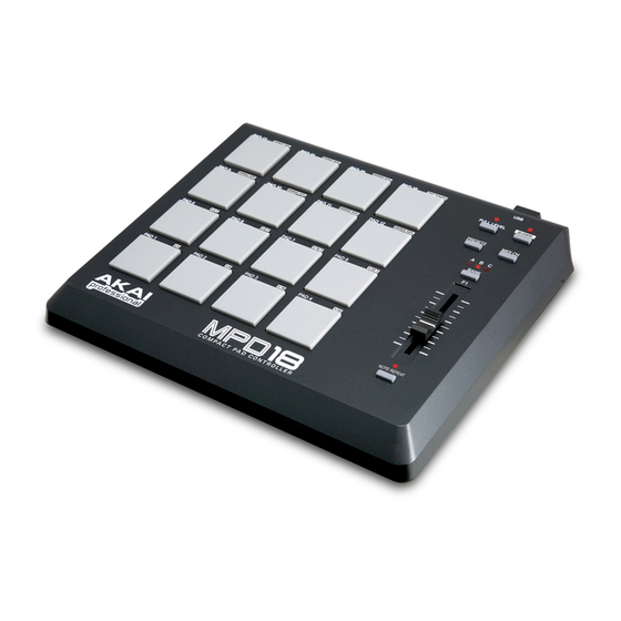 Akai MPD18 Quick Start Manual