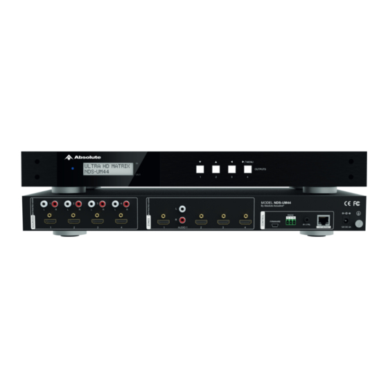 Absolute Acoustics NDS-UM Series Install Manual