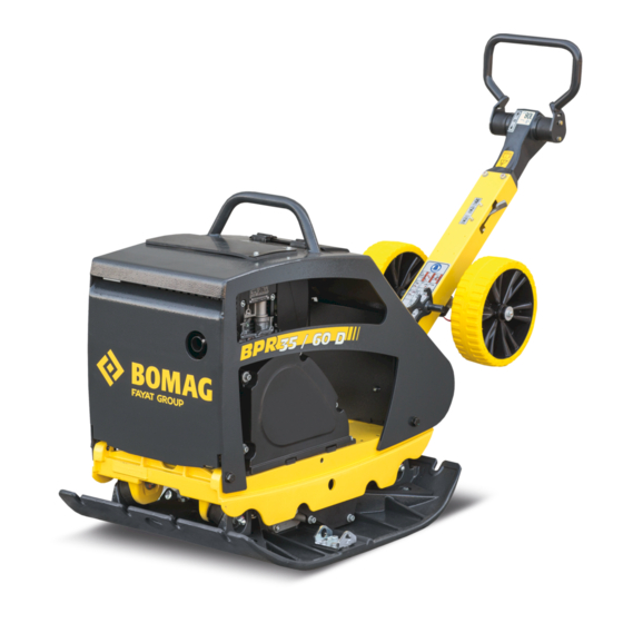 Fayat Group BOMAG BRP 35/60 D Operating Instruction,  Maintenance Instruction