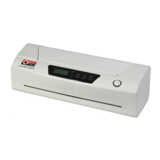 User Manuals: Opus everLAM 330LCD Laminator A3