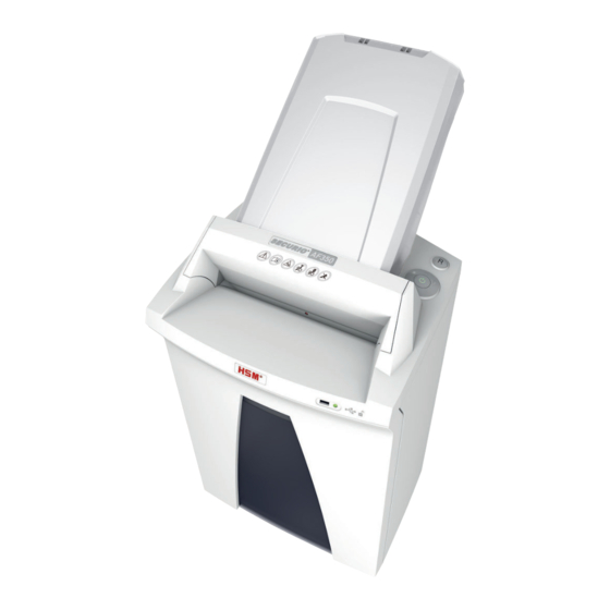 HSM SECURIO AF 350 Operating Instructions Manual