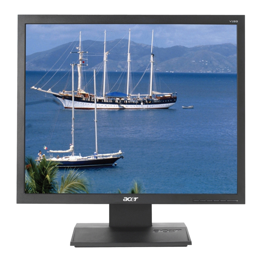 Acer V193 Product Service Manual