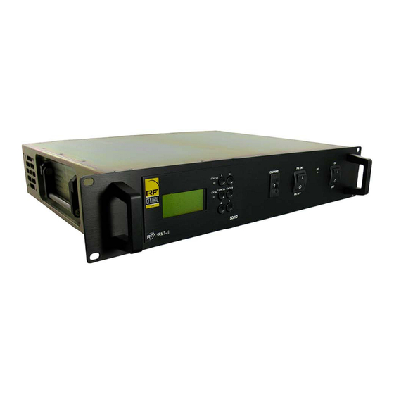 RF Central RFX-RMT-II SD/HD Operator's Manual