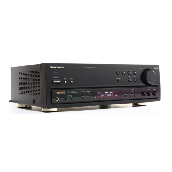 Pioneer VSX-505RDS Audio Stereo Receiver Manuals