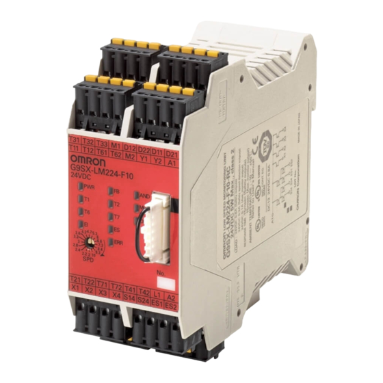 Omron G9SX-EX041-T Series Owner's Manual