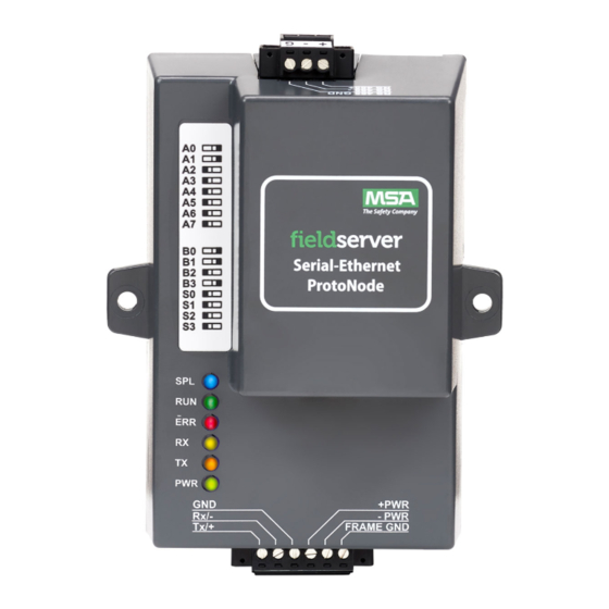 MSA FieldServer ProtoNode FPC-N34 Startup Manual