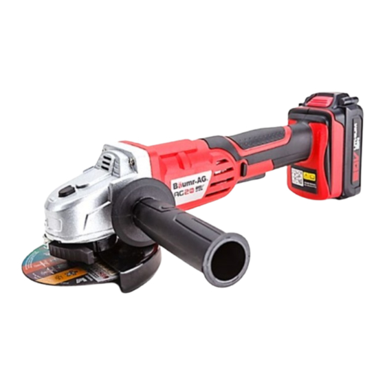 Baumr-AG AG2 Cordless Angle Grinder Manuals