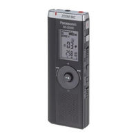 Panasonic RR US470 - Digital Voice Recorder Operating Instructions Manual
