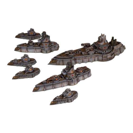 WARCRADLE STUDIOS Dystopian Wars BORODINO BATTLEFLEET Aassembly Instructions