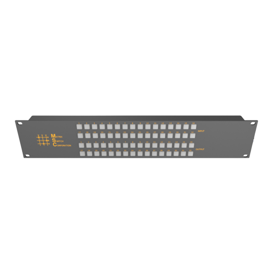 Matrix Switch Corporation MSC-5-3248 Product Manual